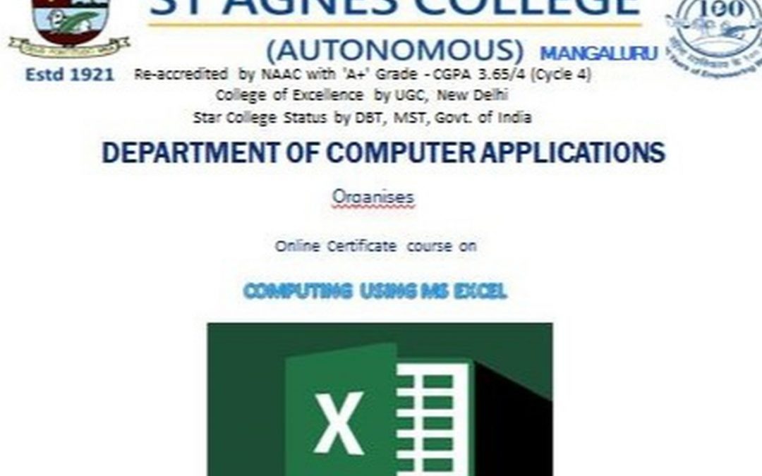 Online Course on using MS Excel