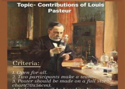 Poster making on “Contributions of Louis Pasteur”