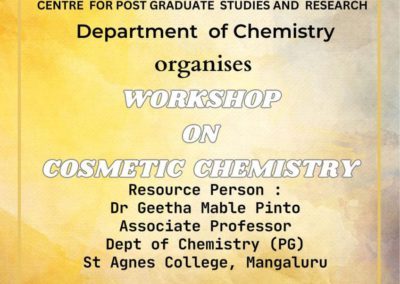 Workshop on Cosmetic Chemistry