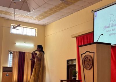 Importance of utilizing one's abilities session was organized at St Agnes College