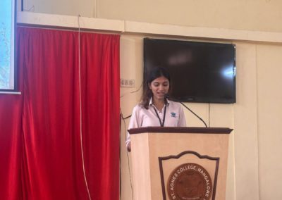 Importance of utilizing one's abilities session was organized at St Agnes College