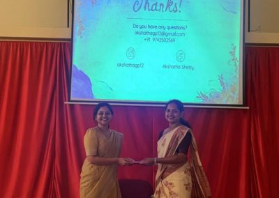 Importance of utilizing one's abilities session was organized at St Agnes College
