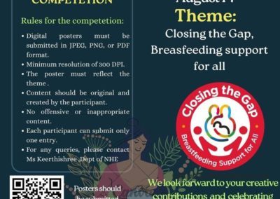 Digital poster making competition in connection with World breastfeeding week