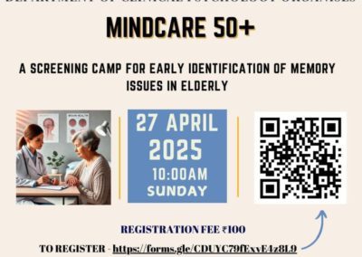 MINDCARE 50+ Memory Screening Camp: A Commitment to Elderly Mental Wellness