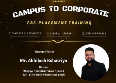 Campus to Corporate: Pre-Placement Training